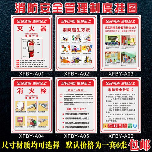溪沫消防标识标牌工厂车间标识生产安全贴纸管理制度挂图消防安全知识